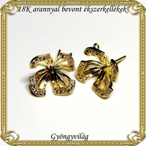 18K arannyal bevont ékszerkellék: fülbevalóalap  ABFK 01 - kellékek & szerszámok - ékszerkellék - fülbevaló alap - Meska.hu
