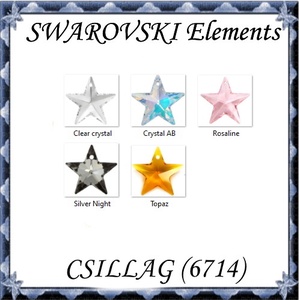 Ékszerkellék: Swarovski csillag 20 mm-es több színben 6714, Kellékek & szerszámok, Gyöngyfűzés kellékek, Swarovski kristályok, Ékszerkészítés, Ékszerkészítés, MESKA