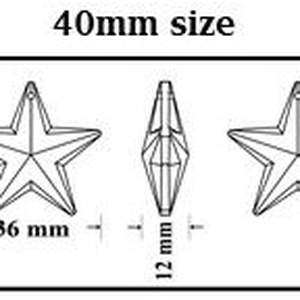 Ékszerkellék: Swarovski csillag 40 mm-es több színben 6714 - gyöngy, ékszerkellék - swarovski kristályok - Meska.hu