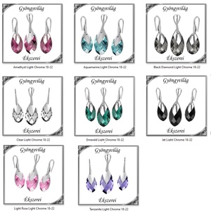 Swarovski csepp medál-fülbevaló szett, 925-ös sterling ezüst kapoccsal SSZE-SW6565-SZ18-22 - ékszer - fülbevaló - lógó csepp fülbevaló - Meska.hu Swarovski csepp medál-fülbevaló szett, 925-ös sterling ezüst kapoccsal SSZE-SW6565-SZ18-22 - ékszer - fülbevaló - lógó csepp fülbevaló - Meska.hu