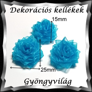 Dekorációs kellék: organza virág DK-VO 01-25 5db - kellékek & szerszámok - dekorációs kellékek - egyéb kellékek - Meska.hu