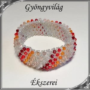  Ékszerek-karkötők: Capriccho 6 soros fűzött kristály gyöngy karkötő SK-K04-6 02 - ékszer - karkötő - széles karkötő - Meska.hu