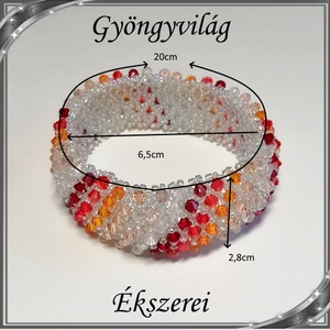  Ékszerek-karkötők: Capriccho 6 soros fűzött kristály gyöngy karkötő SK-K04-6 02 - ékszer - karkötő - széles karkötő - Meska.hu