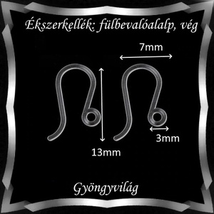 Ékszerkellék: fülbevaló alap BFK-SZ10 13 20pár/cs - kellékek & szerszámok - gyöngyfűzés kellékek - egyéb alkatrész - Meska.hu
