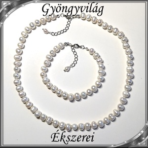 Édesvizi igazgyöngy szett, ezüstözött kapoccsal SSZEB-IG05 7x8 fehér - ékszer - ékszerszett - Meska.hu Édesvizi igazgyöngy szett, ezüstözött kapoccsal SSZEB-IG05 7x8 fehér - ékszer - ékszerszett - Meska.hu