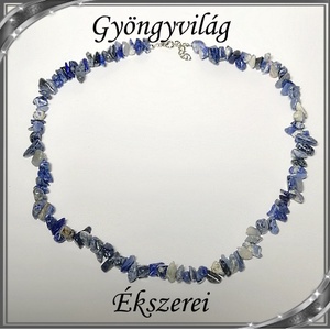 Ásvány chips szett, ezüstözött kapoccsal SSZEB-ÁS08  Sodalit - ékszer - ékszerszett - Meska.hu