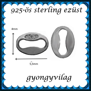 925-ös sterling ezüst ékszerkellék: láncvég fémjel jelző ELK KV 07  BRH - kellékek & szerszámok - ékszerkellék - Meska.hu