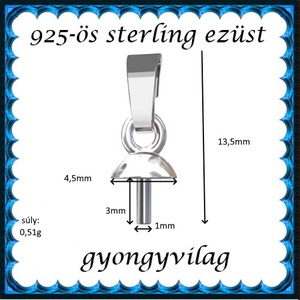 925-ös ezüst medálkapocs EMK 107 e - gyöngy, ékszerkellék - egyéb alkatrész - Meska.hu 925-ös ezüst medálkapocs EMK 107 e - gyöngy, ékszerkellék - egyéb alkatrész - Meska.hu