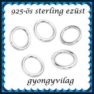  925-ös ezüst szerelőkarika nyitott ESZK NY 3x0,6 mm-es   10db/csomag - gyöngy, ékszerkellék - egyéb alkatrész - Meska.hu