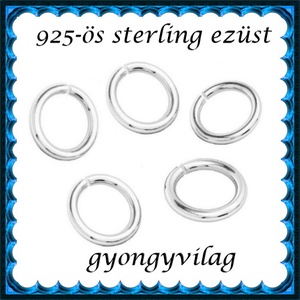 925-ös sterling ezüst ékszerkellék: karika nyitott ESZK NY 3x0,7mm 5db/csomag, Kellékek & szerszámok, Gyöngyfűzés kellékek, Egyéb alkatrész, Ékszerkészítés, MESKA