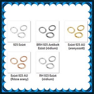 925-ös sterling ezüst ékszerkellék: karika zárt ESZK Z 4 x 0,5mm  4db/csomag - gyöngy, ékszerkellék - egyéb alkatrész - Meska.hu
