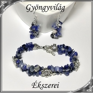 Ásvány chips szett SSZEB-ÁS07 Sodolit K, Ékszer, Karkötő, Karperec, Ékszerkészítés, Gyöngyfűzés, gyöngyhímzés, Meska