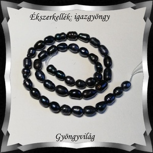 Gyöngyök: igazgyöngy/fűzér GYI-88 8,5x6,5mm fekete, Kellékek & szerszámok, Gyöngyfűzés kellékek, Igazgyöngy, Ékszerkészítés, Mindenmás, Ékszerkészítés, MESKA