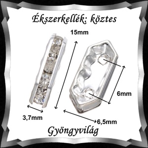 Ékszerkellék: köztes / díszítőelem / gyöngy BKÖ 2S 11e 5db - kellékek & szerszámok - gyöngyfűzés kellékek - fém köztesek - Meska.hu