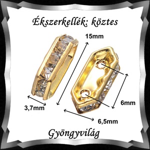 Ékszerkellék: köztes / díszítőelem / gyöngy BKÖ 2S 11a 5db - kellékek & szerszámok - gyöngyfűzés kellékek - fém köztesek - Meska.hu