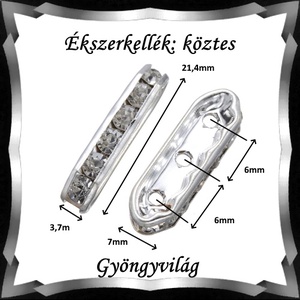 Ékszerkellék: köztes / díszítőelem / gyöngy BKÖ 3S 07-21,4x7e 5db - kellékek & szerszámok - gyöngyfűzés kellékek - fém köztesek - Meska.hu