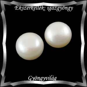 Ékszerkellék: igazgyöngy félgömb,félig fúrt GYI-FG-FF-8fehér 1pár, Kellékek & szerszámok, Ékszerkellék, Ékszerkészítés, Mindenmás, Ékszerkészítés, MESKA