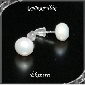 Fülbevalók: igazgyöngy , 925-ös sterling ezüst SFE-IGY02-8 - ékszer - fülbevaló - pötty fülbevaló - Meska.hu Fülbevalók: igazgyöngy , 925-ös sterling ezüst SFE-IGY02-8 - ékszer - fülbevaló - pötty fülbevaló - Meska.hu