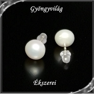 Fülbevalók: igazgyöngy , 925-ös sterling ezüst SFE-IGY02-8 - ékszer - fülbevaló - pötty fülbevaló - Meska.hu Fülbevalók: igazgyöngy , 925-ös sterling ezüst SFE-IGY02-8 - ékszer - fülbevaló - pötty fülbevaló - Meska.hu