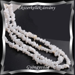 ásvány chips fűzér 6-10 mm-es  WHITE JADE, Kellékek & szerszámok, Gyöngyfűzés kellékek, Egyéb alkatrész, Ékszerkészítés, Mindenmás, Ékszerkészítés, MESKA