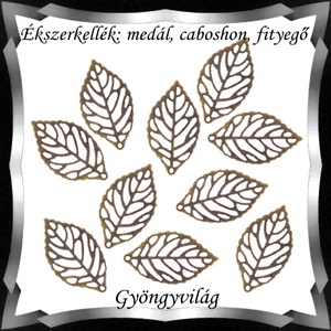 Ékszerkellék: medál, caboshon, fityegő BMCF-03sb 14x23,5 10db/cs - kellékek & szerszámok - gyöngyfűzés kellékek - fém köztesek - Meska.hu