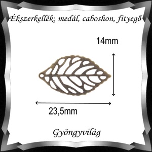 Ékszerkellék: medál, caboshon, fityegő BMCF-03sb 14x23,5 10db/cs - kellékek & szerszámok - gyöngyfűzés kellékek - fém köztesek - Meska.hu