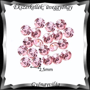 Kristály rivoli ragasztható   40db/cs  2,5mm  PP19/SS9 - kellékek & szerszámok - gyöngyfűzés kellékek - üveggyöngy - Meska.hu