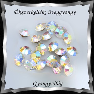 Kristály rivoli ragasztható 20db/cs 3mm PP24/SS12 - kellékek & szerszámok - gyöngyfűzés kellékek - swarovski kristályok - Meska.hu