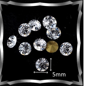 Gyöngyök: kristály rivoli 5mm-es ragasztható 25db/cs SS24 - gyöngy, ékszerkellék - üveggyöngy - Meska.hu