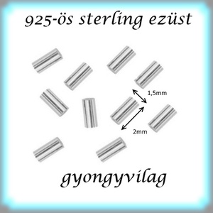 925-ös sterling ezüst ékszerkellék: köztes / gyöngy / dísz  EKÖ 19 1,5x2x0,25  10db/cs - kellékek & szerszámok - gyöngyfűzés kellékek - fém köztesek - Meska.hu