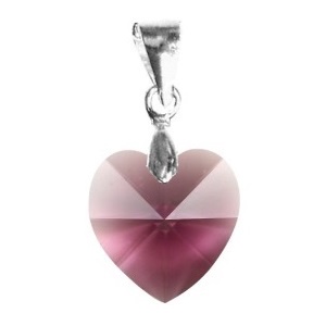 Ékszerek-medálok: Swarovski kristály medál -10mm-es szív több színben - ékszer - nyaklánc - medál - Meska.hu