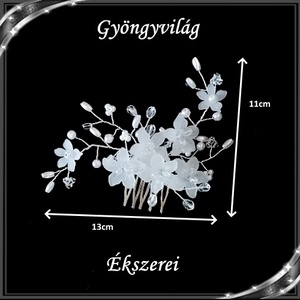 Ékszerek-hajdíszek, hajcsatok: Esküvői, menyasszonyi, alkalmi hajdísz S-H-FÉ08e - esküvő - hajdísz - fésűs hajdísz - Meska.hu