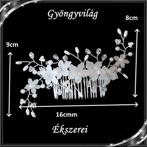 Esküvői, menyasszonyi, alkalmi hajdísz,  SH 10e - esküvő - hajdísz - fésűs hajdísz - Meska.hu