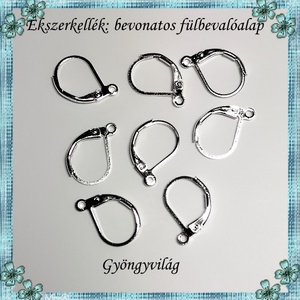Ezüstel bevont ékszerkellék: fülbevalóalap E925-FK06 4pár/cs - gyöngy, ékszerkellék - egyéb alkatrész - Meska.hu Ezüstel bevont ékszerkellék: fülbevalóalap E925-FK06 4pár/cs - gyöngy, ékszerkellék - egyéb alkatrész - Meska.hu