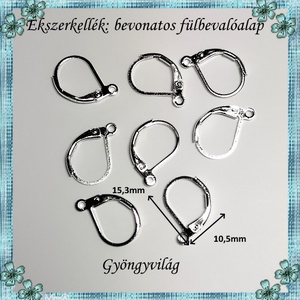 Ezüstel bevont ékszerkellék: fülbevalóalap E925-FK06 4pár/cs - gyöngy, ékszerkellék - egyéb alkatrész - Meska.hu Ezüstel bevont ékszerkellék: fülbevalóalap E925-FK06 4pár/cs - gyöngy, ékszerkellék - egyéb alkatrész - Meska.hu