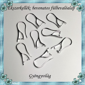 Ezüstel bevont ékszerkellék: fülbevalóalap  E925-FK05 4pár/cs, Kellékek & szerszámok, Ékszerkellék, Fülbevaló alap, Ékszerkészítés, Mindenmás, Ékszerkészítés, MESKA