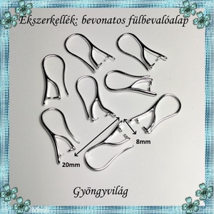 Ezüstel bevont ékszerkellék: fülbevalóalap E925-FK05 4pár/cs - gyöngy, ékszerkellék - egyéb alkatrész - Meska.hu Ezüstel bevont ékszerkellék: fülbevalóalap E925-FK05 4pár/cs - gyöngy, ékszerkellék - egyéb alkatrész - Meska.hu