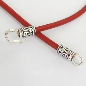 925-ös sterling ezüst ékszerkellék: láncvég + kapocs ELK K+V 01-2 2mm-es - gyöngy, ékszerkellék - egyéb alkatrész - Meska.hu