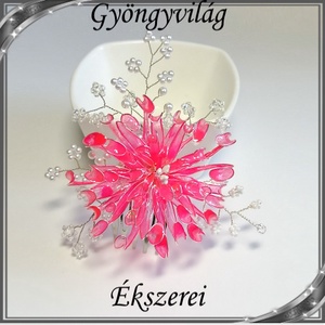 Egyedi, alkalmi hajdísz dip art technikával SHD 02-1 scarlet, Esküvő, Hajdísz, Fésűs hajdísz, Ékszerkészítés, Meska