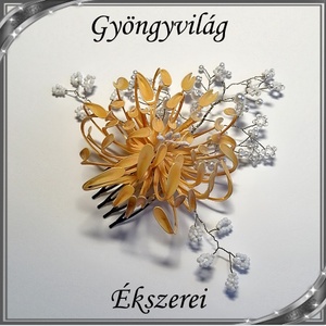Egyedi, alkalmi hajdísz dip art technikával SHD 02-3 - esküvő - hajdísz - fésűs hajdísz - Meska.hu