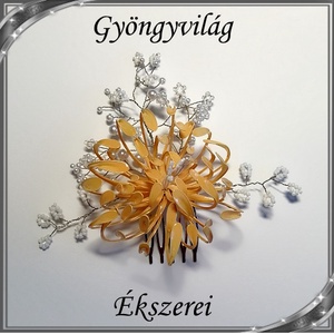 Egyedi, alkalmi hajdísz dip art technikával SHD 02-3, Esküvő, Hajdísz, Fésűs hajdísz, Ékszerkészítés, Meska