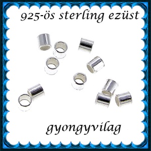 925-ös 2x1,5mm-es   ezüst köztes / gyöngy / díszitőelem  EKÖ 19 - gyöngy, ékszerkellék - egyéb alkatrész - Meska.hu