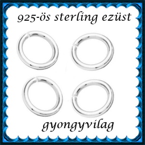 925-ös sterling ezüst ékszerkellék: karika nyitott ESZK NY 4,5x0,7 mm 4db/csomag - Meska.hu