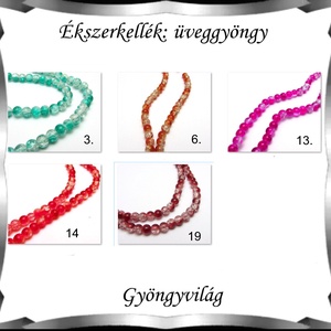 Ékszerkellék: üveggyöngy, roppantott 100db/cs 6mm  ÜGY-R01 több színben, Kellékek & szerszámok, Gyöngyfűzés kellékek, Üveggyöngy, Ékszerkészítés, Mindenmás, Ékszerkészítés, MESKA