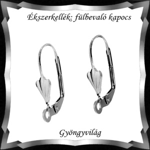 Biztonsági kapccsos fülbevaló alap 5 pár BFK-K08R, Kellékek & szerszámok, Gyöngyfűzés kellékek, Egyéb alkatrész, Ékszerkészítés, Mindenmás, Ékszerkészítés, MESKA