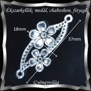 Ékszerkellék: medál, caboshon, fityegő BMCF-15e 2db/cs - gyöngy, ékszerkellék - fém köztesek - Meska.hu