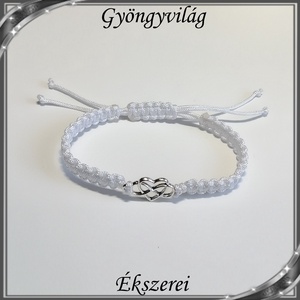 Ékszerek-karkötők: Makramé karkötő SK-M 01 fehér - ékszer - karkötő - gyöngyös karkötő - Meska.hu Ékszerek-karkötők: Makramé karkötő SK-M 01 fehér - ékszer - karkötő - gyöngyös karkötő - Meska.hu
