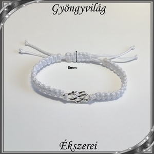 Ékszerek-karkötők: Makramé karkötő SK-M 01 fehér - ékszer - karkötő - gyöngyös karkötő - Meska.hu Ékszerek-karkötők: Makramé karkötő SK-M 01 fehér - ékszer - karkötő - gyöngyös karkötő - Meska.hu