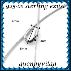  925-ös ezüst medáltartó EMT 08e  2db/cs - kellékek & szerszámok - gyöngyfűzés kellékek - egyéb alkatrész - Meska.hu
