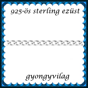 925-ös sterling ezüst ékszerkellék: lánc méterben 925 EL06-1,1e, Kellékek & szerszámok, Gyöngyfűzés kellékek, Egyéb alkatrész, Ékszerkészítés, Ékszerkészítés, MESKA